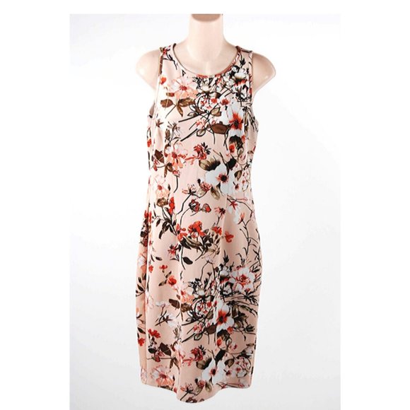 Enfocus Studio Dresses & Skirts - Enfocus Studio Peach Floral Dress Shift Size 8